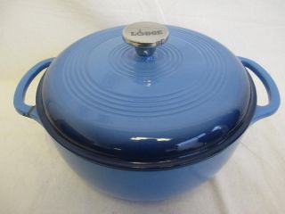 Lodge Color Home Kitchen Cookware 6QUART Dutch Oven Caribbean Blue
