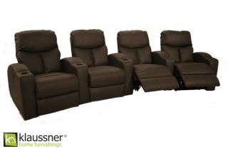Klaussner 8 Brown Seats Home Theater Seating Chairs