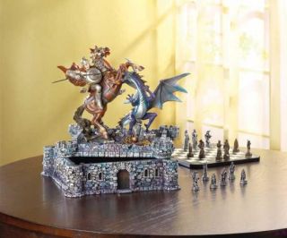 Dragon Knight Chess Set Castle Storage Case