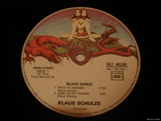 Klaus Schulze Black Dance LP 1974 Electro Experimental Deutsch Fr