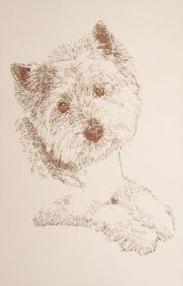 WEST HIGHLAND WHITE TERRIER ART #57 Kline Your dogs name added free