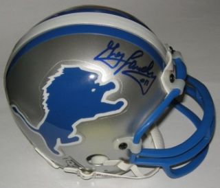 Detroit Lions NFL Greg Landry Autographed Signed Auto Mini Riddell
