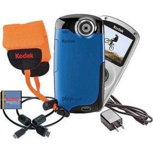 Kodak PlaySport ZX3 Waterproof Camcorder Bundle Blue