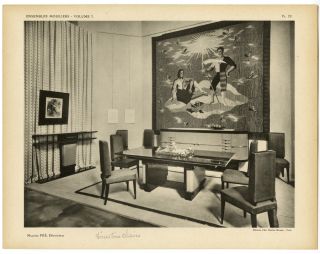 1946 French Art Moderne Deco Interior Design Ensembles Mobiliers Folio