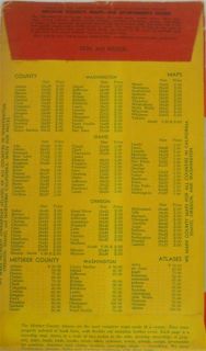 Metskers Guide map in orig envelope Klickitat County Washington State