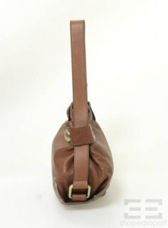 Kooba Brown Leather Brass Studded Small Handbag