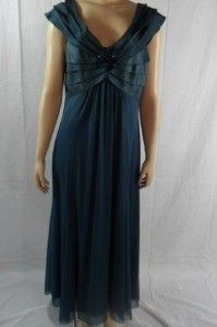 KM Collections Sz 14 Long Mother of Bride Dress Formal Gown New $198