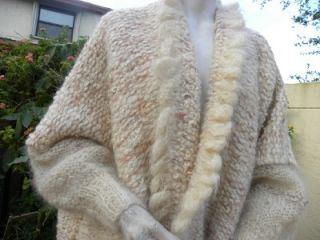 Amazing 70s Vintage Koos Van Den Akker Wool Mohair Knit Unique Coat