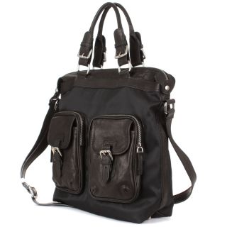 Neil Barrett New Kravitz Bag Mod BB010 9700 Buffalo Leather Bag Black