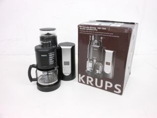 Krups KM7000 10 Cup Grind Brew Coffee Maker w Stainless Steel Conical