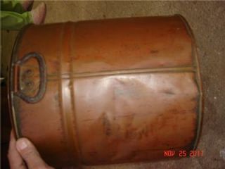 Antique Copper Boiler w Lid Vintage Old Copper Tub Kreamer