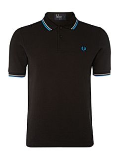 Fred Perry Slim fit twin tipped polo shirt Black   House of Fraser