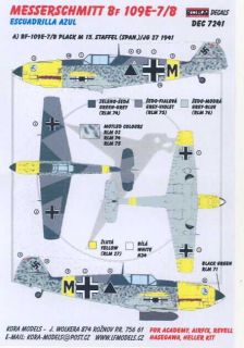 Kora Decals 1 72 Messerschmitt BF 109E Blue Squadron