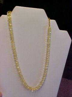 Phillip Bloch Necklace Yellow Faceted Crystal
