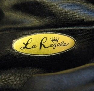 La Regale Black Beaded Evening Bag Purse