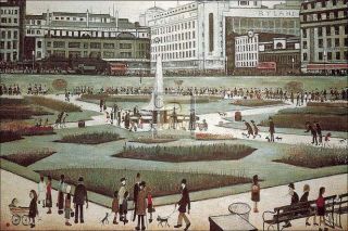 piccadilly gardens by l s lowry