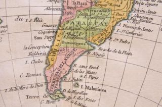 Antique Map of South America L Amerique de La Porte