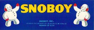 snoboy variation type misc fruit origin los angeles ca circa 1950