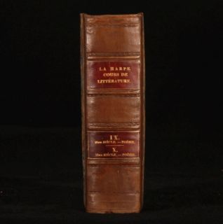 1822 24 9 Vols Lycee Cours de Litterature La Harpe