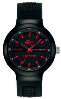 New Lacoste 2010660 Black Red Unisex Watch in Original Box