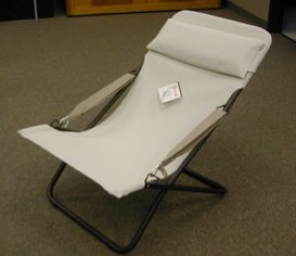 Lafuma Transabed XL Lounge Chair Kaolin Cannage Phifertex Weave