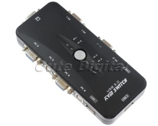 Port Manual USB 2 0 KVM VGA Switch Sharing Box Switcher