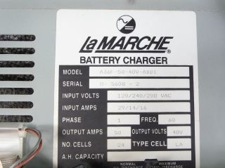 Lamarche A36F 50 48V ABD1 120 240 208 Vac Battery Charger Rectifier