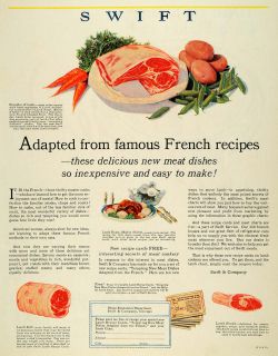 1927 Ad Swift & Co. Meat Dishes Lamb Roast Food Chicago   ORIGINAL