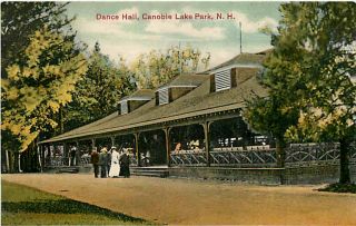 Hampshire NH 1908 Canobie Lake Park Dance Hall Vintage Postcard