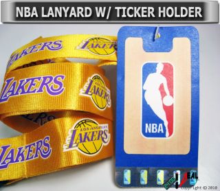 NBA Los Angeles Lakers Lanyard Keychain Ticket Holder