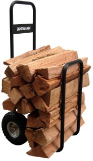 Landmann Firewood Log Wheeled Cart Caddy w Cover New