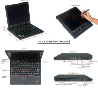 X61 Tablet Touchscreen Laptop Docking Station DVD CDRW Drive