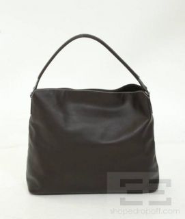 LAMBERTSON Truex Brown Top Stitched Leather Handbag