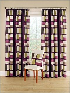 Aubergine Apex lined curtains   