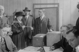 Early 1900s Photo Mrs Marg V Lally Voting