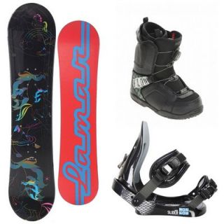 Lamar Pixie Girls 105 cm Youth Snowboard Morrow Slider Bindings Boots
