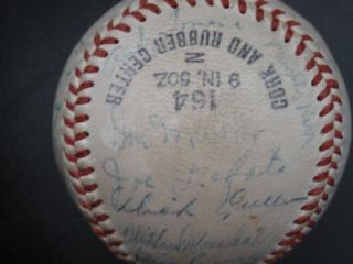 1949 New York Giants Team Signed Ball 31 incl Mize Durocher PSA