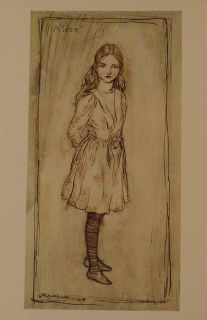 1907 Alice in Wonderland Antique Arthur Rackham Alices Adventures Vtg