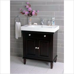 Lanza 30 Single Bathroom Vanity in Dark Brown