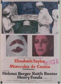 EI43 Ash Wednesday Elizabeth Taylor RARE 1sh Poster Spa