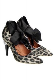 Lanvin H M Leopard Rhinestone Shoes Wrap Heels Sz 7