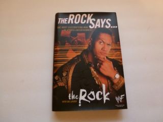 Autographed The Rock Says Hardcover Book w COA from WWF WWE