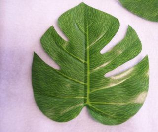 YOU WILL GET (12) ARTIFICAL TROPICAL LEAVES that measure 6 1/4 x 8