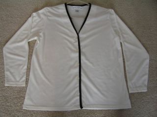 Womens Frazier Lawrence Petite White Shirt Top Size M