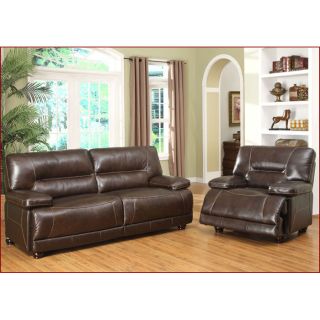 New Premium Italian Leather Sofa Couch and Recliner Set Living Room