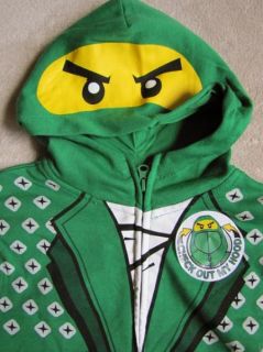 Lego Ninjago Green Ninja Fleece Zipper Hoodie Sweater Sweatshirt