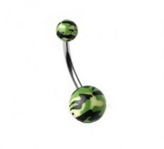 Ball Belly Navel Ring Camouflage Button Piercing Jewelry B616