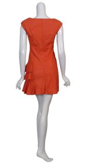 Nanette Lepore Leather Gili Island Fitted Dress 10 New