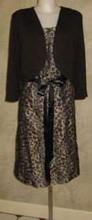Anna Lee Hope Brown Gold Dress Sweater Plus Sz 22W $99