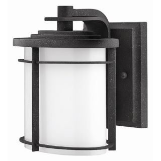Ledgewood Mini Outdoor Wall Lantern in Vintage Black with Energy